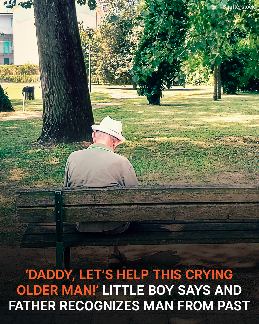 “Daddy, Daddy! Someone needs help! A man is crying there, Daddy!” Ethan cried, interrupting his dad Colin’s thoughts. “He asked me to go get him some water. We should help him, Daddy!”