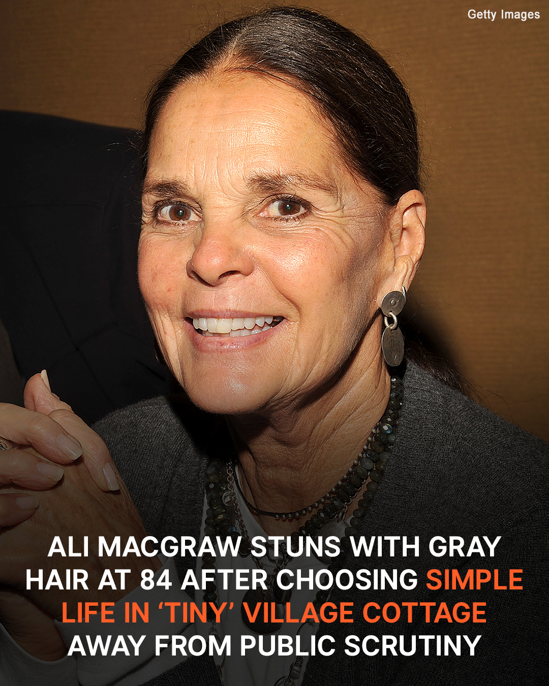 “Love Story” and “The Getaway” star Ali MacGraw showed her ageless look at 84 after sharing her fears about turning 80.