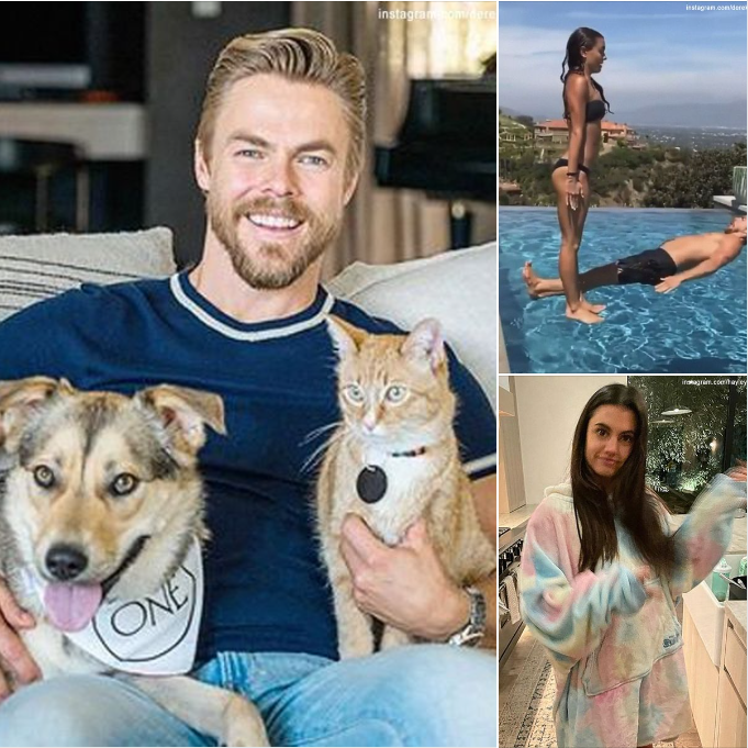 “DWTS” judge Derek Hough showed his incredible life in LA house with his wife before she was urgently sent to hospital.