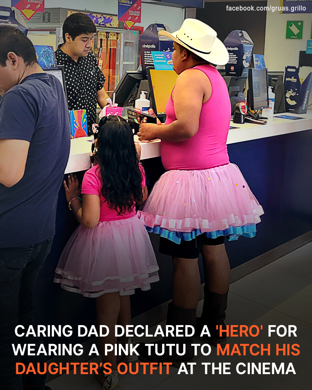 ‘You Are My Hero’: Caring Dad Puts on Pink Cowboy Hat & Tutu to Take Daughter to ‘Barbie’ Premiere