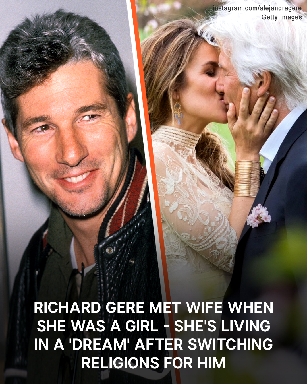 “Pretty Woman” star Richard Gere met his 33-years-younger wife, Alejandra, when she was a young girl.