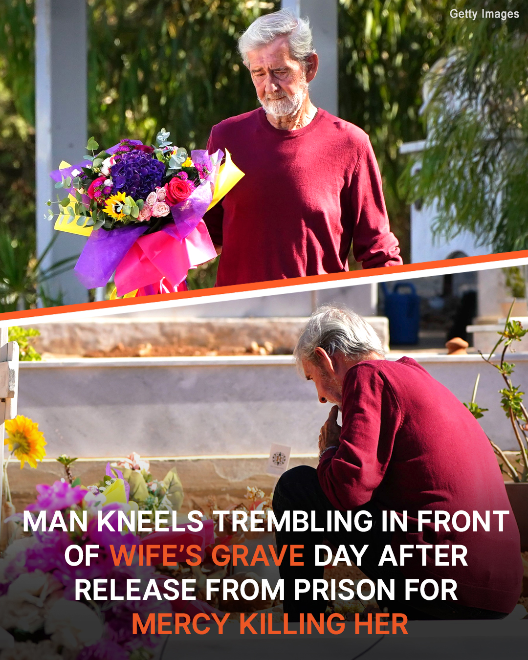 The first thing David did after his release from prison was to visit his wife’s grave. The man was afraid to go there, but he overcame himself. When he saw her grave, he knelt down and wept bitterly.