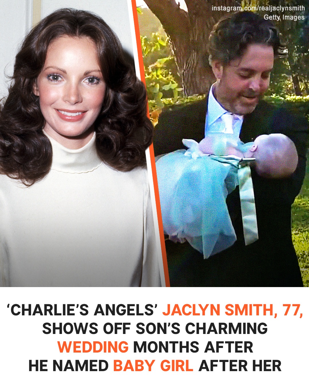 ‘Charlie’s Angels’ Jaclyn Smith, 77, Shows Son’s Wedding Months after He Named Baby after Her