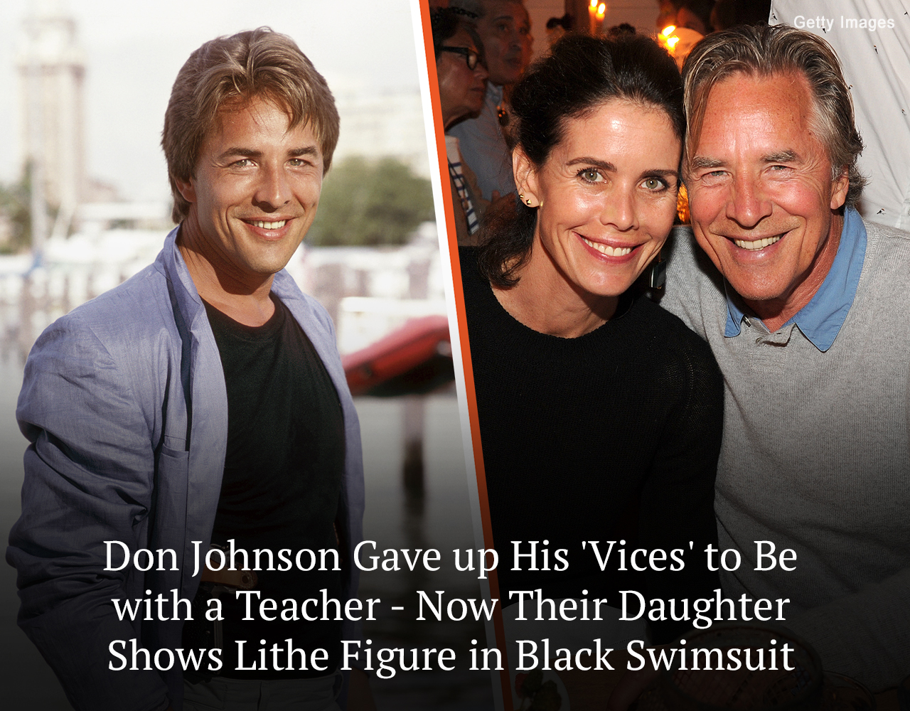 Don Johnson, a.k.a. James “Sonny” Crockett from “Miami Vice,” has a beautiful grown-up daughter, Grace, who showed off her gorgeous lithe swimsuit-clad figure in a new photo.