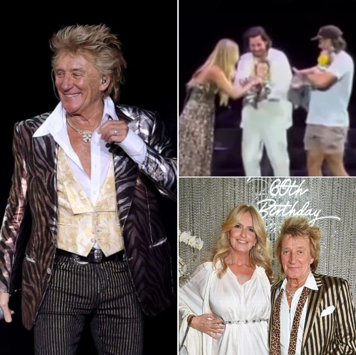 Rod Stewart brings baby grandsons on stage in Spain – ‘Too bright and loud’