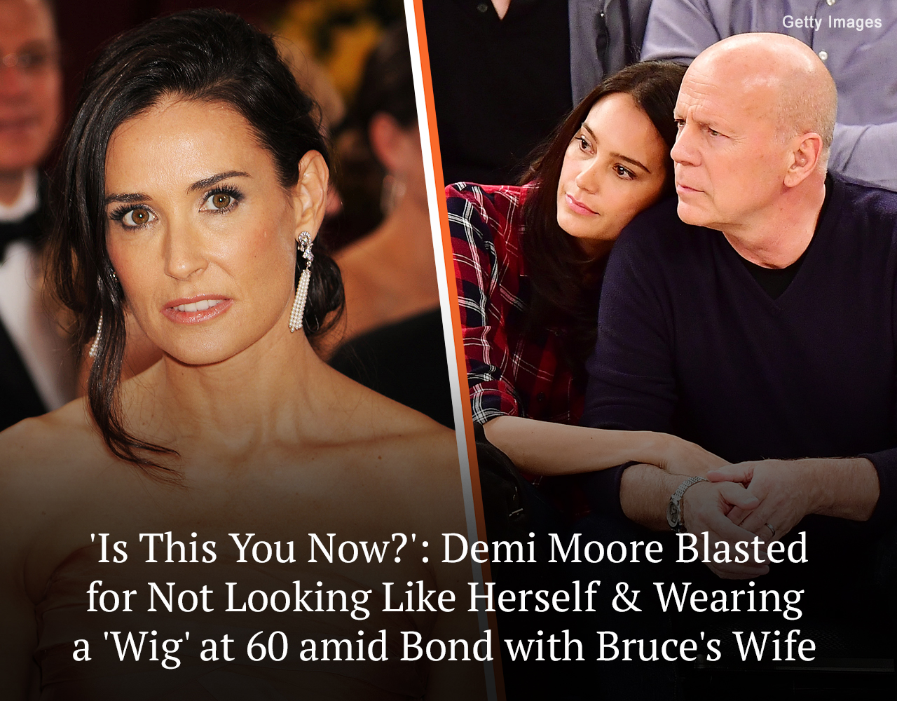 Demi Moore got criticized for not looking like herself and apparently wearing a “wig” at 60 in a recent video and photos.